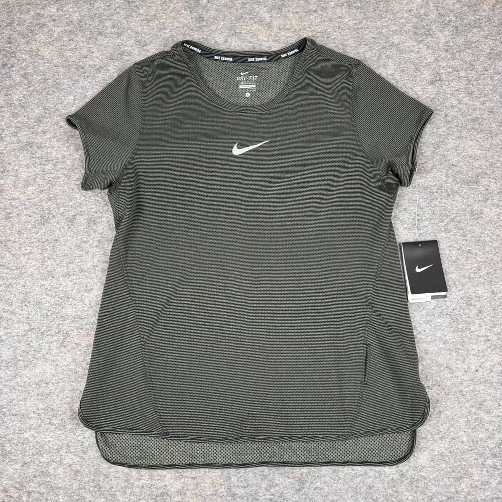 Nike Dri Fit Aeroreact Running T-Shirt‎ 719560-010 Womens Large L